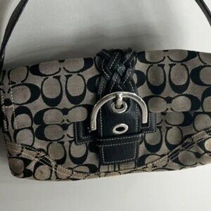 Black and grey coach soho bag